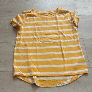 Old Navy Yellow and White Striped Tee